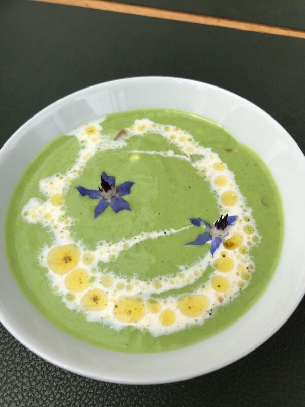 Cours de cuisine soupe de pois à la menthe - 14 Juin
